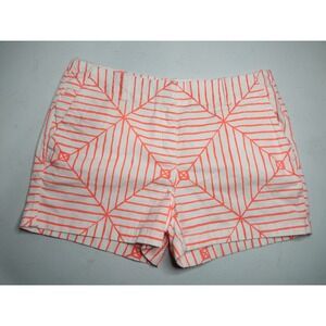 Vineyard Vines Women's Orange Geometric Stripe Shorts Size 10